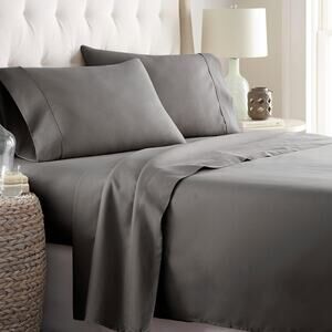 Danjor Linens Twin XL Bed Sheets Set 4 Pcs Including 2 Pillowcases, Gray